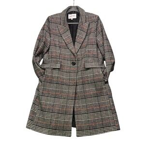Kendall & Kylie Plaid‎ Coat Womens M Lined| Dark Academia Heritage old money